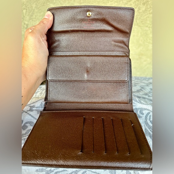 Louis Vuitton Damier Ebene Trifold Canvas Wallet - Picture 1 of 9